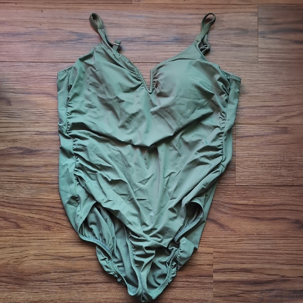 Time and Tru Olive Swimsuit
